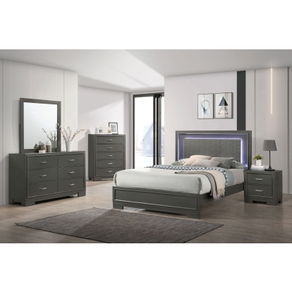 Alison Dark Walnut Full Bed Model CM7416GY-F-BED by Furniture of America