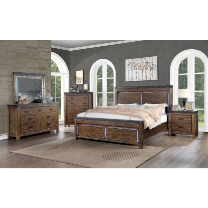 Albali Walnut Queen Bed Model CM7419WN-Q-BED by Furniture of America