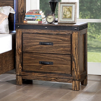 Albali Walnut Night Stand with USB Model CM7419WN-N by Furniture of America