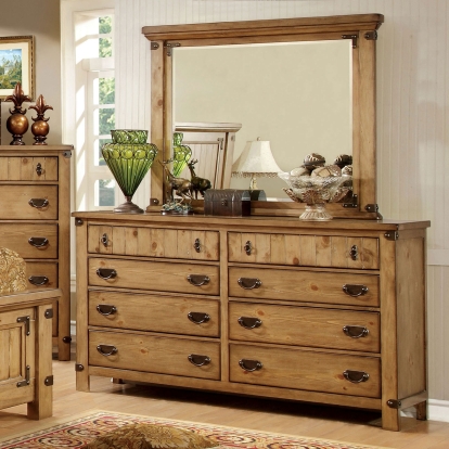 Pioneer Weathered Elm Dresser Model CM7449D by Furniture of America