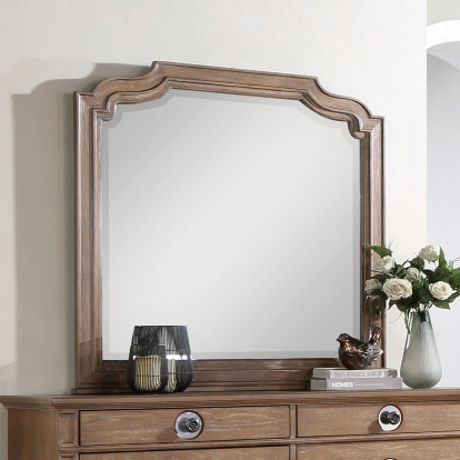 Fatima Rustic Natural Mirror Model CM7455BG-M by Furniture of America