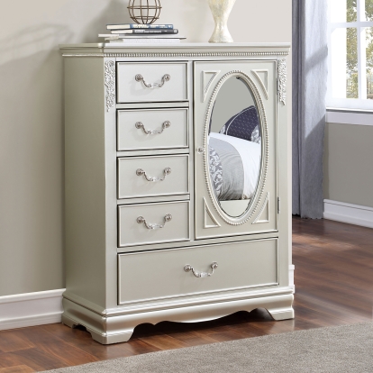 Alecia Silver Armoire Model CM7458SV-AR by Furniture of America