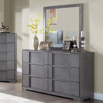 Furniture of America Regulus Contemporary Solid with Wood Gray Dresser Model CM7475GY-D