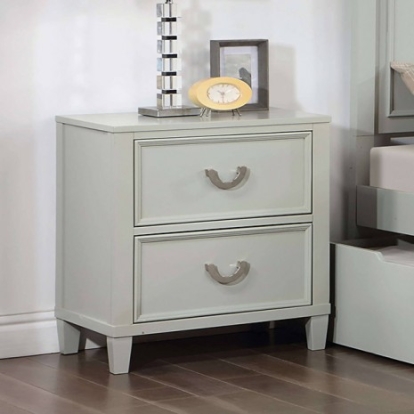Furniture Of America Lycorida Transitional Solid Wood, Others Gray Night Stand | CM7477GY-N