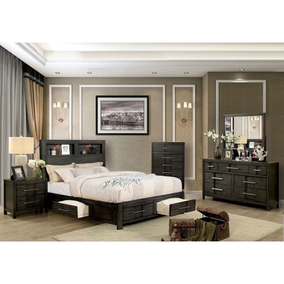 Karla Gray 5 Piece Queen Bedroom Set with Chest Model CM7500GY-Q-5PC-CHEST by Furniture of America