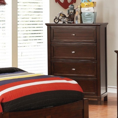 Furniture of America Brogan Transitional Solid with Wood Veneer Brown Cherry Chest Model CM7517CH-C