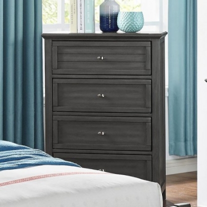 Furniture of America Brogan Transitional Solid with Wood Veneer Gray Chest Model CM7517GY-C