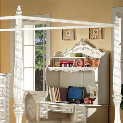 Furniture Of America Victoria Traditional Solid Wood, Others Pearl Off-White Twin Canopy | CM7519T-CP