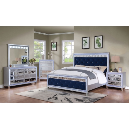 Mairead Silver/Navy Queen Bed Model CM7541NV-Q-BED by Furniture of America