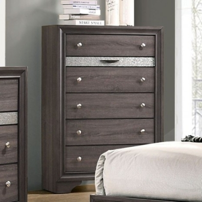 Furniture of America Chrissy Contemporary Solid with Wood Veneer Gray Chest Model CM7552GY-C