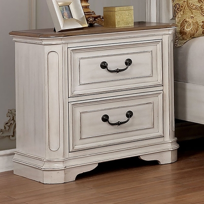 Pembroke Antique Whitewash Night Stand Model CM7561N by Furniture of America