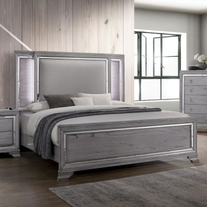 Alanis Light Gray Queen Bed Model CM7579Q-BED by Furniture of America