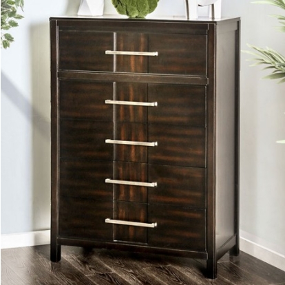 Furniture Of America Berenice Transitional Solid Wood, Wood Veneer, Others Espresso Chest | CM7580EX-C