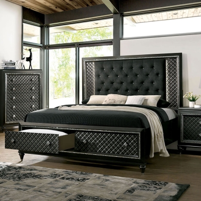 Demetria Metallic Gray Queen Bed Model CM7584DR-Q-BED by Furniture of America