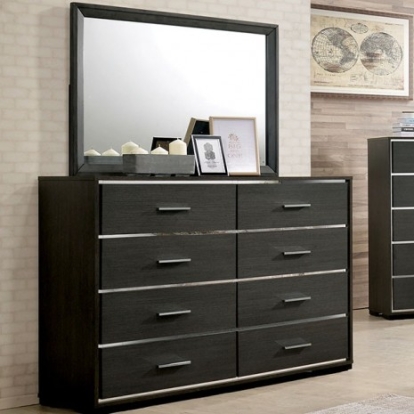 Furniture of America Camryn Contemporary Solid with Wood Veneer Warm Gray Dresser Model CM7589D