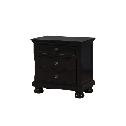 Castor Black Night Stand Model CM7590BK-N by Furniture of America