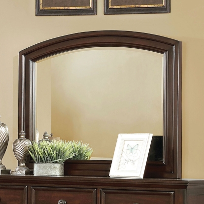 Castor Brown Cherry Mirror Model CM7590CH-M by Furniture of America