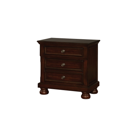Castor Brown Cherry Night Stand Model CM7590CH-N by Furniture of America