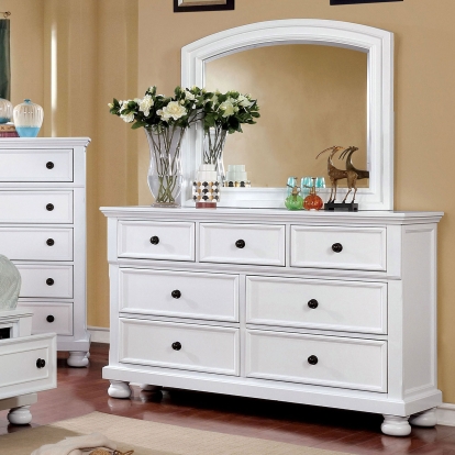 Castor White Dresser Model CM7590WH-D by Furniture of America