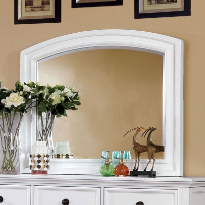 Castor White Mirror Model CM7590WH-M by Furniture of America