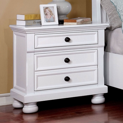 Castor White Night Stand Model CM7590WH-N by Furniture of America
