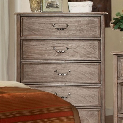Furniture of America Belgrade Rustic Solid with Wood Veneer Rustic Natural Chest Model CM7611C