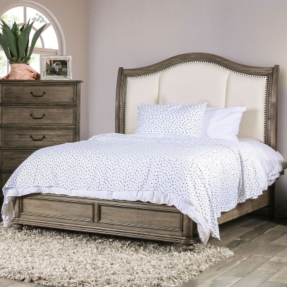 Belgrade Rustic Natural Tone/Ivory Queen Bed Model CM7612Q-BED by Furniture of America