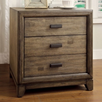 Furniture of America Antler Transitional Solid with Wood Veneer Natural Ash Night Stand Model CM7615N