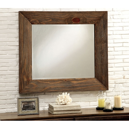 Coimbra Rustic Natural Tone Mirror Model CM7623M by Furniture of America