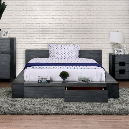 Janeiro Gray Queen Bed Model CM7629GY-Q-BED by Furniture of America