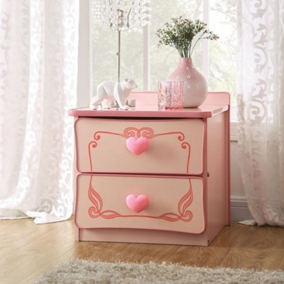 Furniture of America Rheanna Novelty Mdf Particle Board Pink Night Stand Model CM7631N