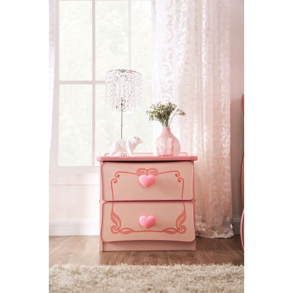 Nightstand - Assembled Pink Night Stand Model CM7631N by Furniture of America