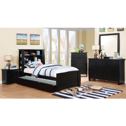 Marlee Black 4 Piece Twin Bedroom Set Model CM7651BK-T-4PC by Furniture of America