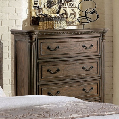 Furniture Of America Persephone Traditional Solid Wood, Wood Veneer, Others Rustic Natural Chest | CM7661C