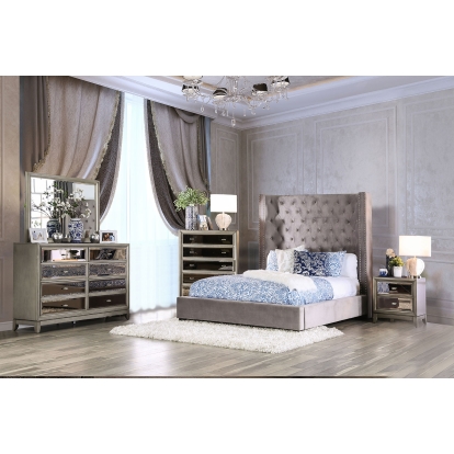 Rosabelle Gray Queen Bed Model CM7669GY-Q-BED by Furniture of America