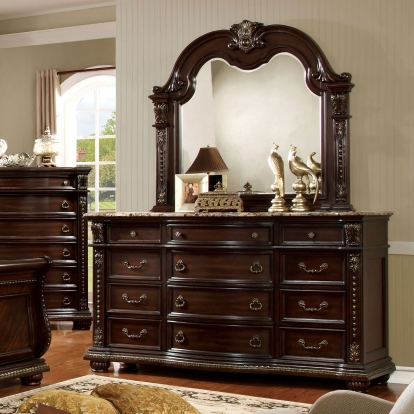 Fromberg Brown Cherry Dresser Model CM7670D by Furniture of America