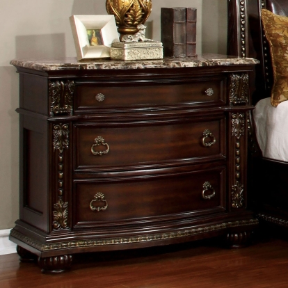 Fromberg Brown Cherry Night Stand Model CM7670N by Furniture of America