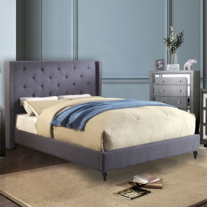 Anabelle Blue King Bed Model CM7677BL-EK-BED-VN by Furniture of America