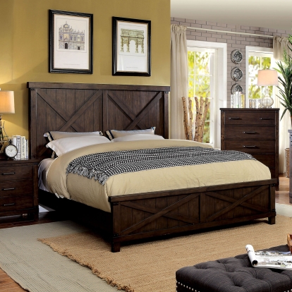 Bianca Dark Walnut Queen Bed Model CM7734Q-BED by Furniture of America