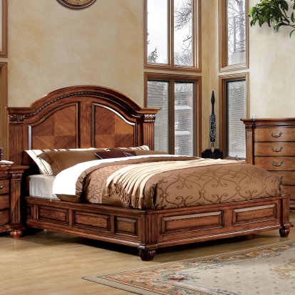 Bellagrand Antique Tobacco Oak Queen Bed Model CM7738Q-BED by Furniture of America
