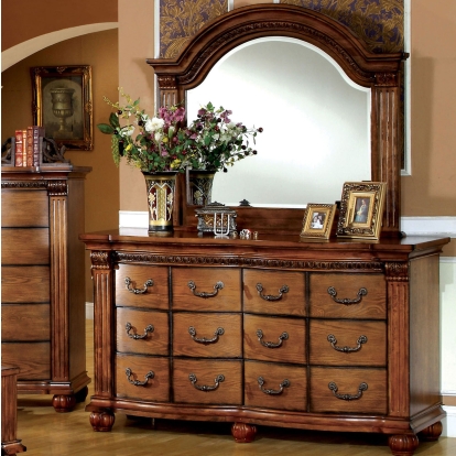Bellagrand Antique Tobacco Oak Dresser Model CM7738D by Furniture of America