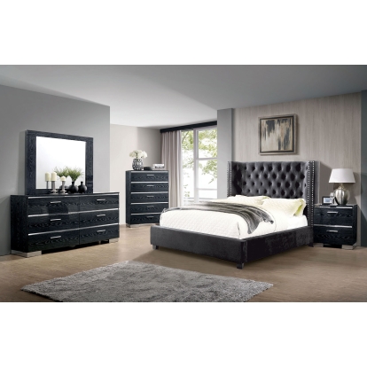 Cayla Dark Gray Queen Bed Model CM7779DG-Q-BED by Furniture of America