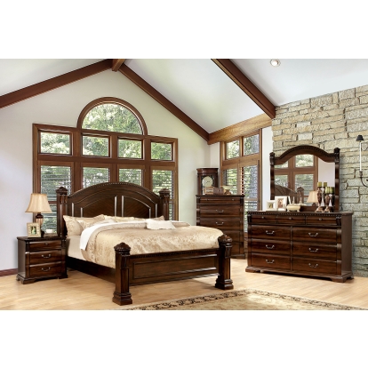 Burleigh Cherry 4 Piece Queen Bedroom Set Model CM7791Q-4PC by Furniture of America