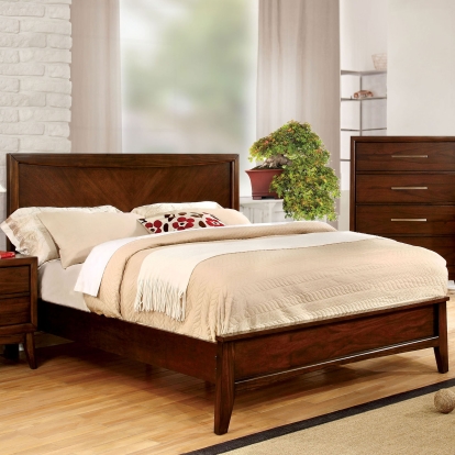 Snyder Brown Cherry 5 Piece Queen Bedroom Set with Chest Model CM7792Q-5PC-CHEST by Furniture of America