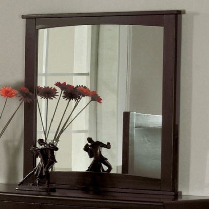 Furniture of America Milano Contemporary Mirror Solid with Wood Veneer Espresso Mirror Model CM7805M
