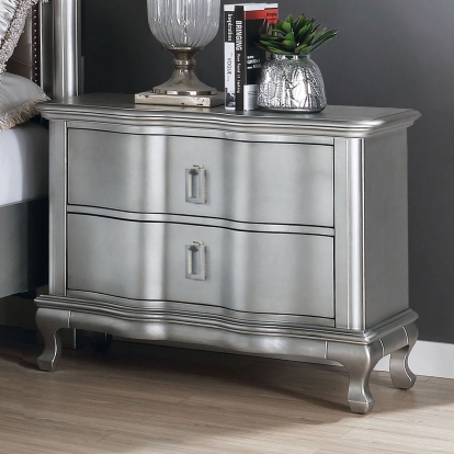 Aalok Silver Night Stand Model CM7864N by Furniture of America