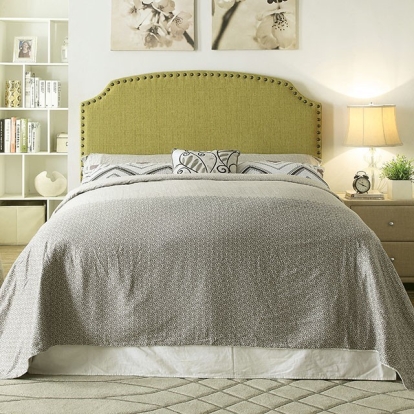Furniture of America Hasselt Transitional Solid with Wood Green Headboard Model CM7880GR-HB-King Headboard