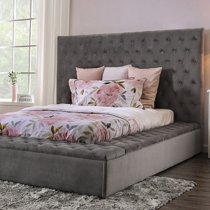 Golati Gray Queen Bed Model CM7895GY-Q-BED by Furniture of America