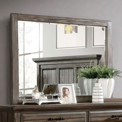 Furniture of America Amarillo Transitional Light Walnut Light Walnut Mirror Model CM7896M