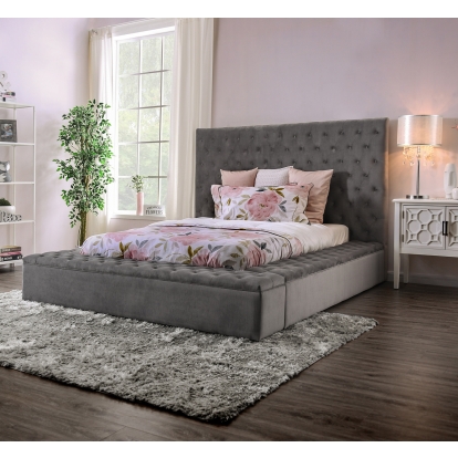 Davida Gray Queen Bed Model CM7897GY-Q-BED by Furniture of America